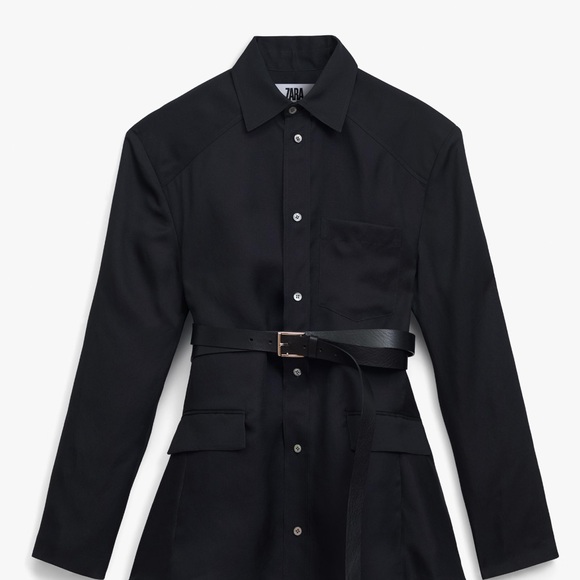 Zara Jackets & Blazers - Zara Women's Sophisticated Black Belted Trench Coat